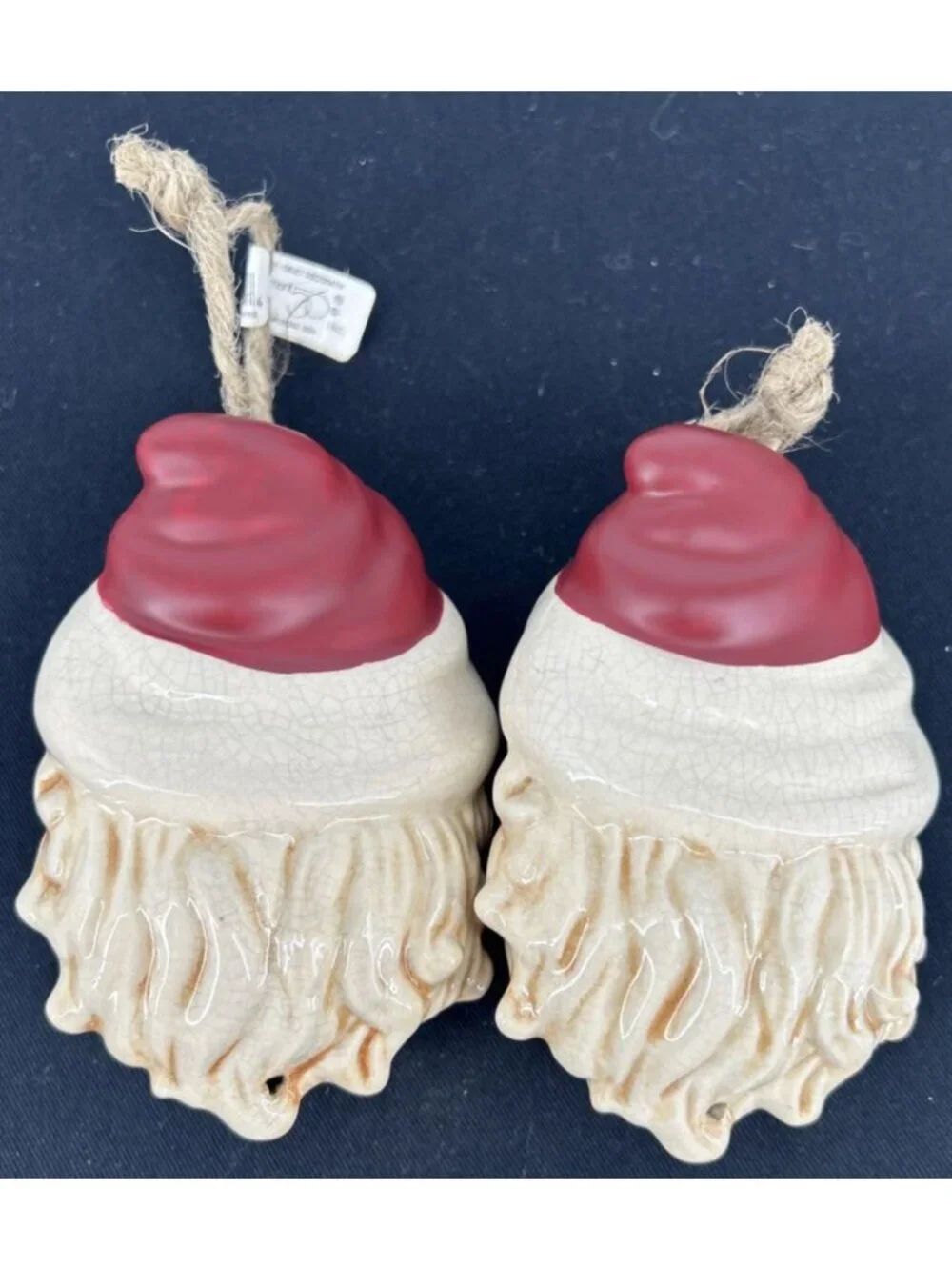 Dept 56 Santa Claus Head Christmas Ornament Porcelain 4.5